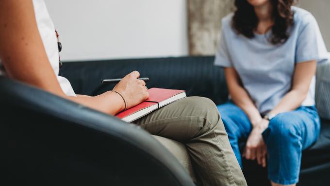 girl in counseling session