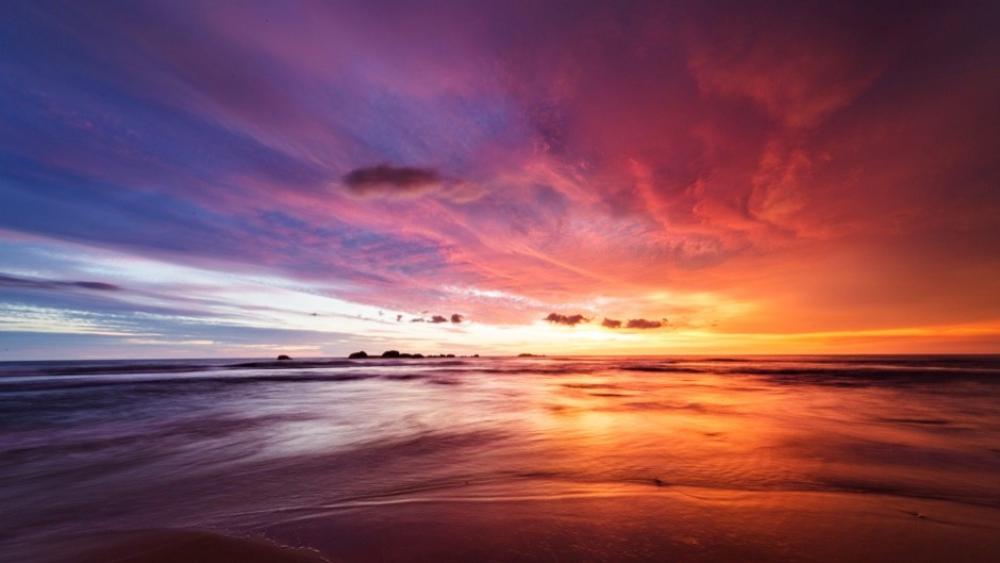sea view of sunset