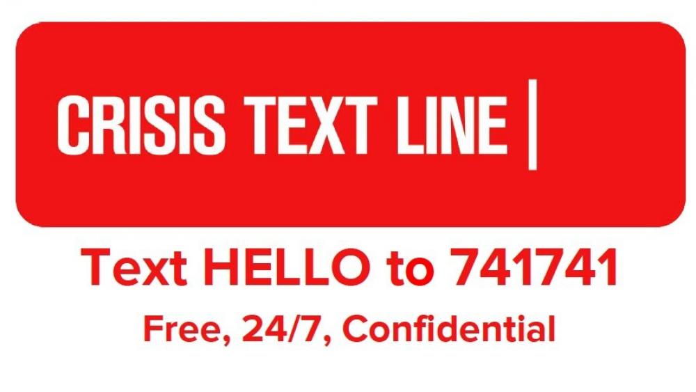 crisis text line graphic