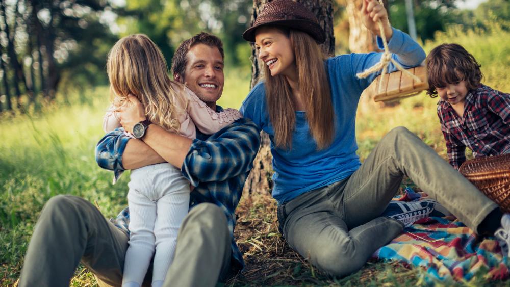 family having a picnic