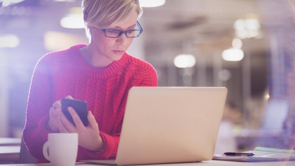 girl with computer