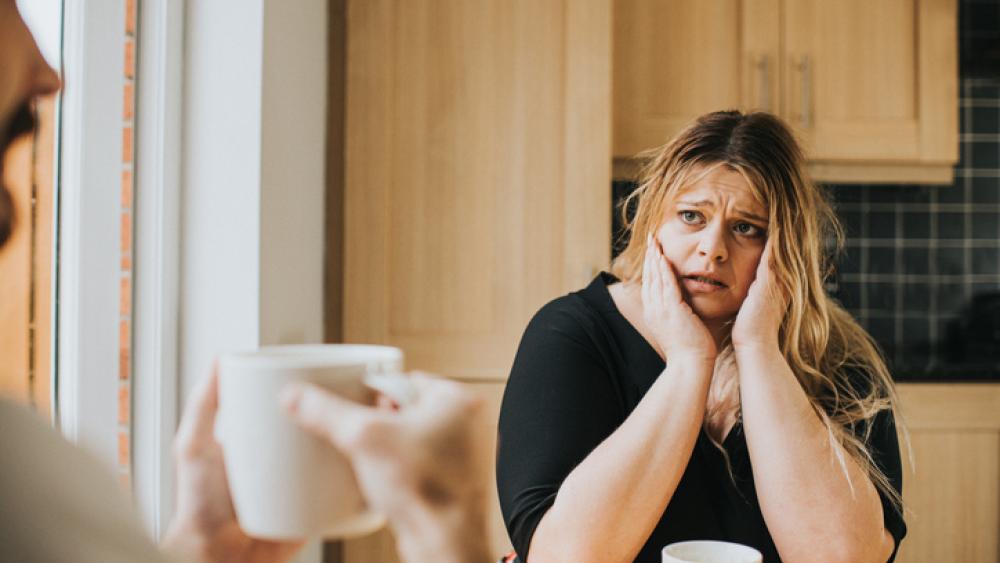 Woman frustrated and grieving