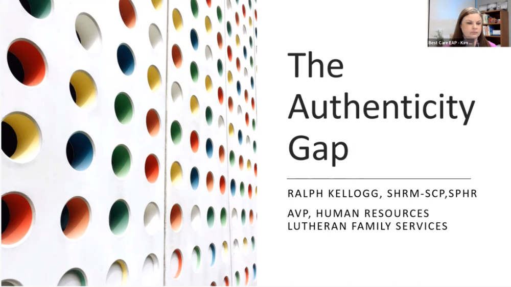 The Authenticity Gap presentation screen shot